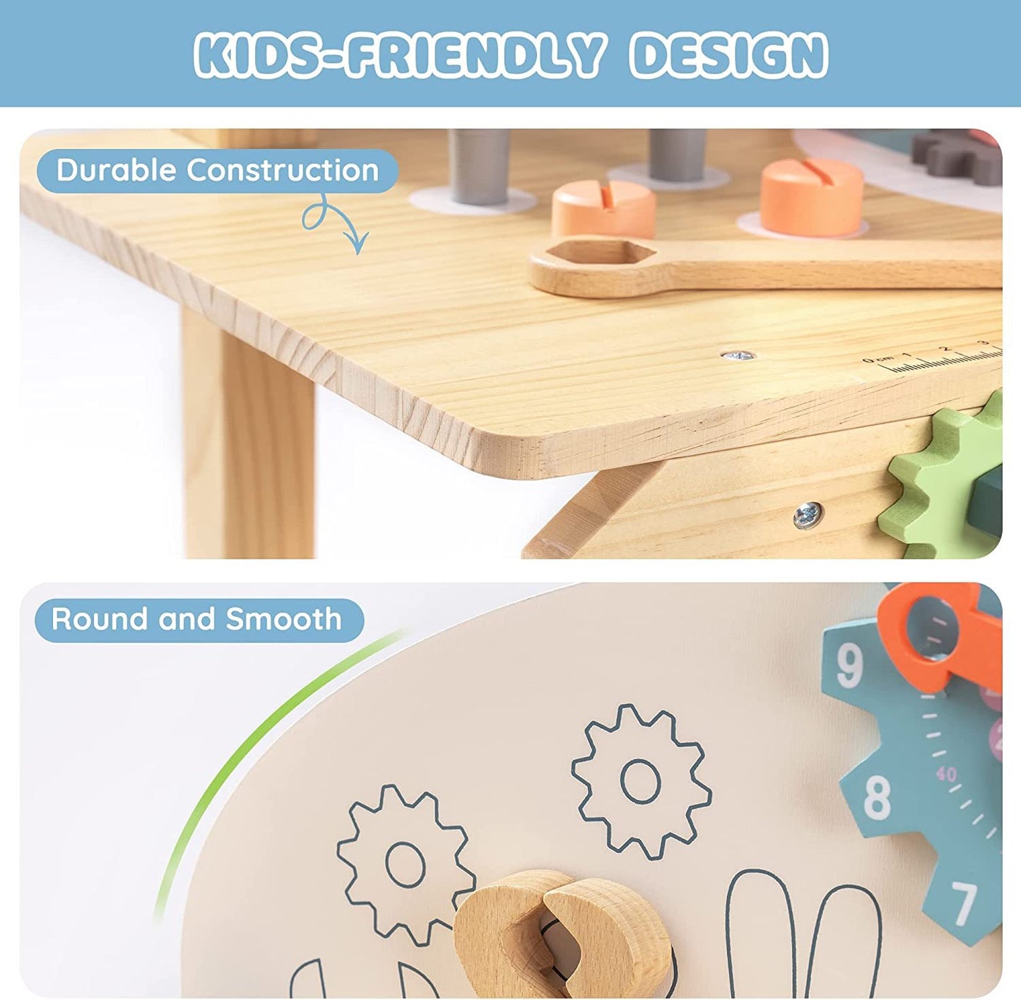 A Workbench Play Set For Kids With Tools