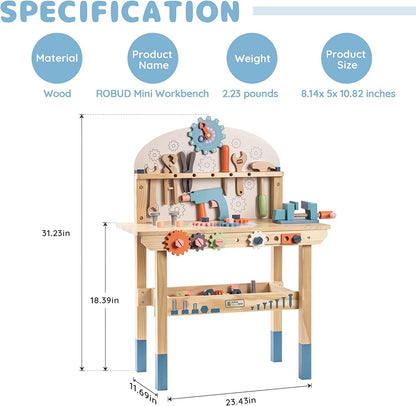 A Workbench Play Set For Kids With Tools