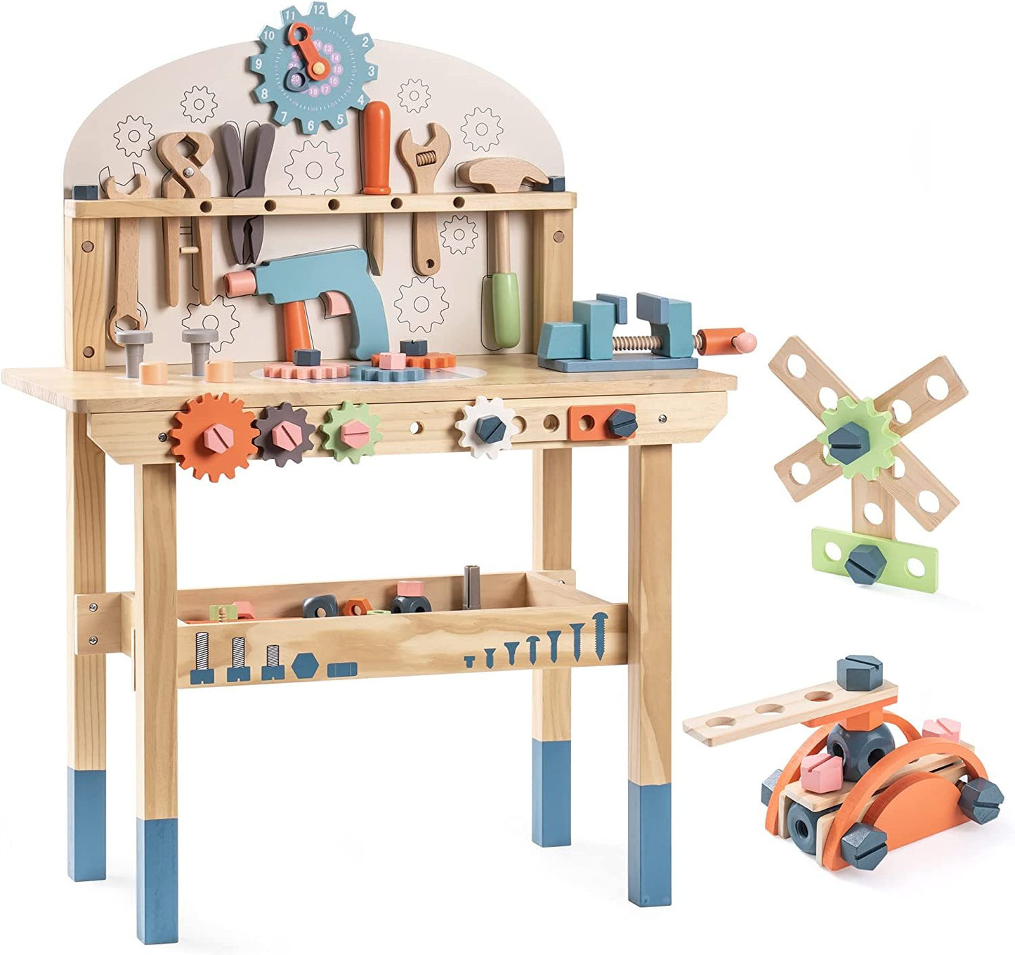 A Workbench Play Set For Kids With Tools