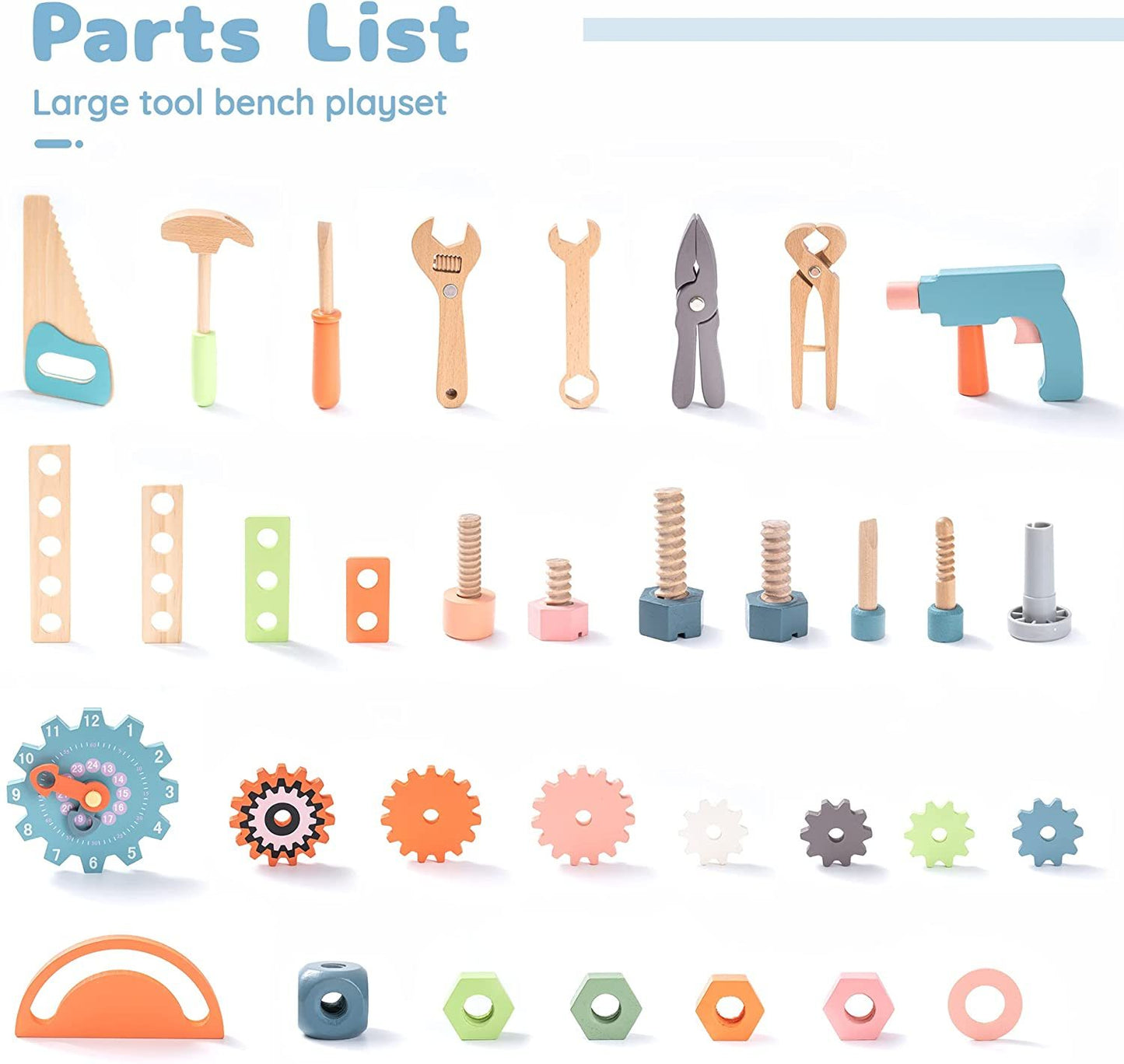 A Workbench Play Set For Kids With Tools